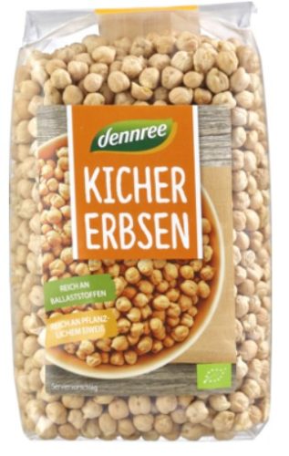Csicseriborsó, bio, Dennree (500g)