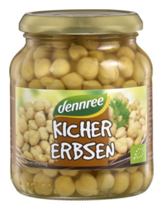 Csicseriborsó sós lében, bio, Dennree (230g)