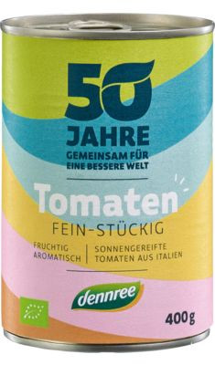 Darabolt paradicsom konzerv, bio, Dennree (400g)