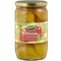  Őszibarack befőtt (felezett őszibarack), bio, Dennree (680g)