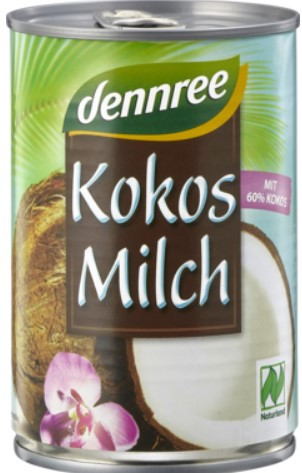 Kókusztej, bio, Dennree (400ml)