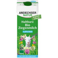 Kecsketej, UHT tetrapack, bio, Andechser (1 l)
