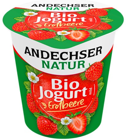 Gyümölcsjoghurt, eper, bio, Bechtesgadener (150g)