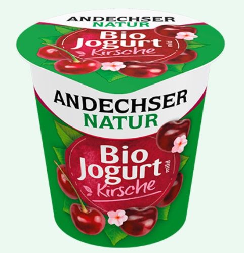 Könnyű gyümölcsjoghurt, cseresznyés, bio, Andechser (150g)