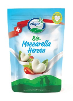 Mini mozzarella szívek, bio, Züger (130g)