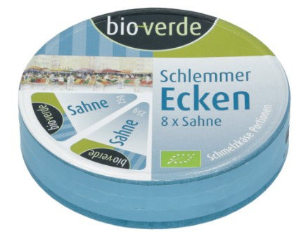 Háromszög sajt, tejszínes, bio, Bio Verde (8*25g)