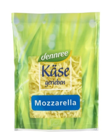 Reszelt mozzarella sajt, bio, Dennree (150g)