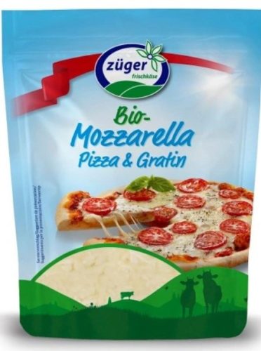 Reszelt mozzarella, bio, Züger (150g)
