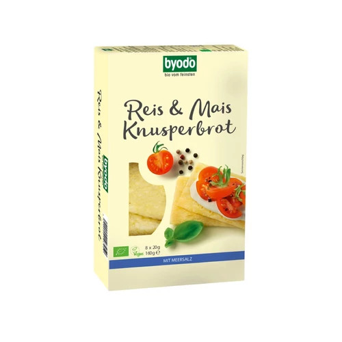 Kukorica & rizs kenyérlapok, bio, Byodo (200 g)