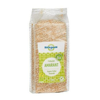 Puffasztott amaránt, bio, Biorganik (200g)