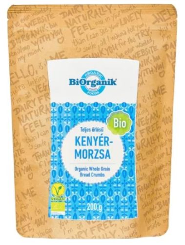 Kenyérmorzsa, teljes kiőrlésű, bio, BiOrganik (200g)