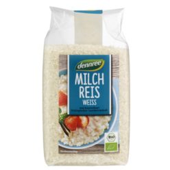 Tejrizs, kerekszemű, fehér, bio, Dennree (500g)