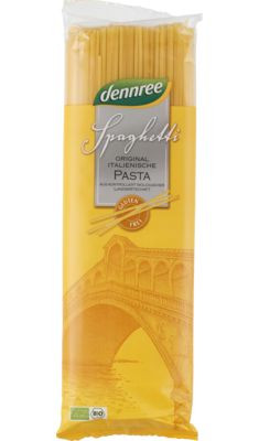 Kukorica száraztészta, spagetti, gluténmentes, bio, Dennree (500g)