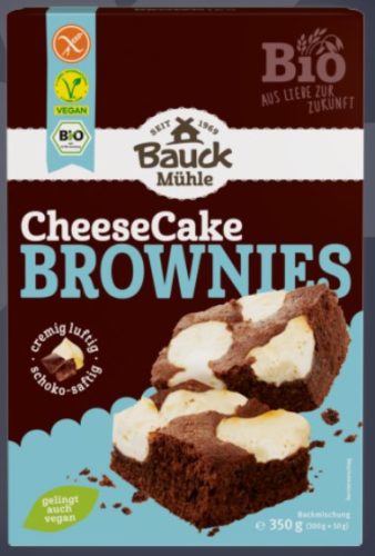 Sajttortás brownie süteménykeverék, gluténmentes, Bauck Hof (350g)