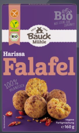 Harissa falafel, gluténmentes, bio, Bauck Hof (160g)