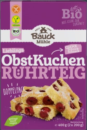 Gyümölcsös sütemény keverék, gluténmentes, bio, Bauck Hof (400g)