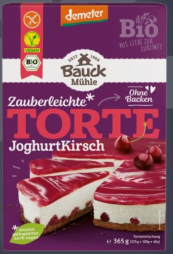 Joghurtos-cseresznyés torta süteménykeverék, gluténmentes, Demeter, Bauck Hof (365g)