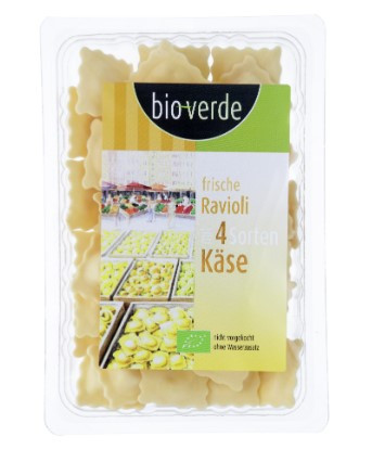 Friss ravioli 4 sajttal, bio, Bio Verde (250g)