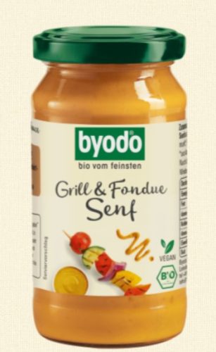 Grill és fondue mustár, bio, Byodo (200ml)