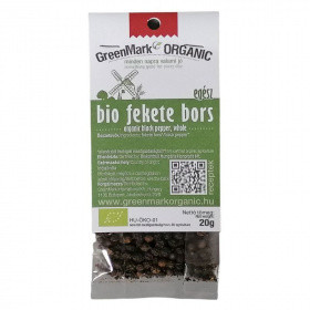 Egész feketebors csomagban, bio, Greenmark (20 g)