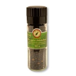   Feketebors őrlőfejes üvegben, egész, bio, Bio Berta (50g)