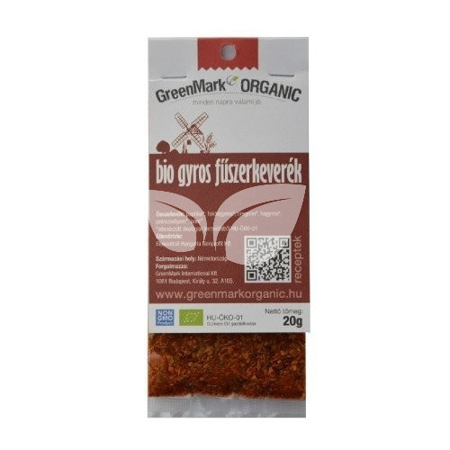 Gyros fűszerkeverék, bio, Greenmark (20g)