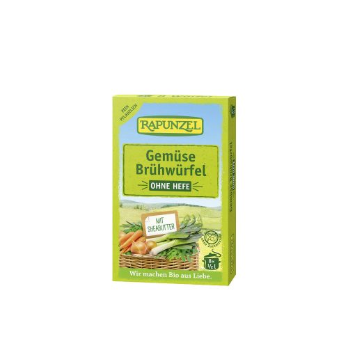 Zöldségleveskocka, élesztő nélkül, vegán, bio, Rapunzel (8db)