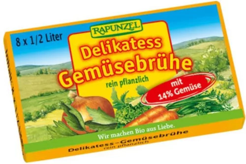 Zöldségleveskocka, Delikát, vegán, bio, Rapunzel (8db)