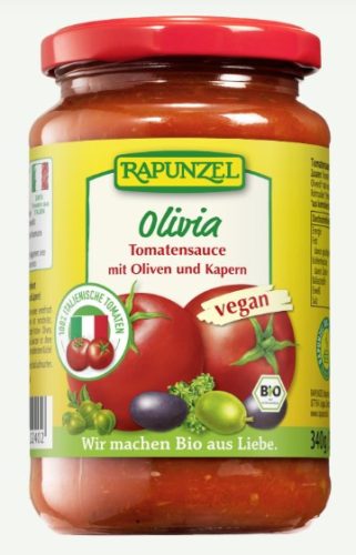 Paradicsomszósz, olívás, bio, Rapunzel (370 g)