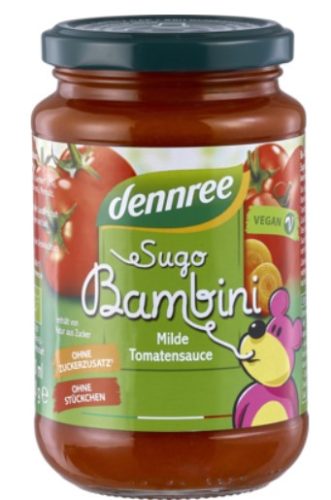 Bambini gyermek paradicsomszósz, bio, Dennree (500g)