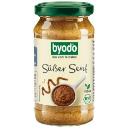 Mustár, édes, üveges, bio, Byodo (200ml)