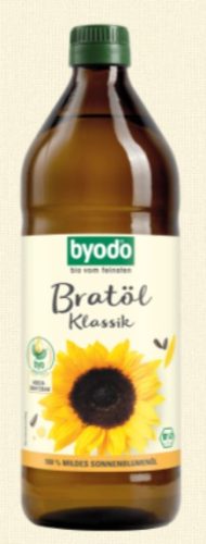 Napraforgó sütőolaj, bio, Byodo (750 ml)