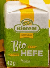Friss élesztő, bio, Bioreal (42g)