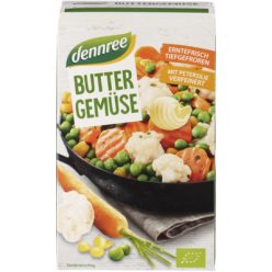 Vajas zöldségkeverék, fagyasztott, bio, Dennree (300g)