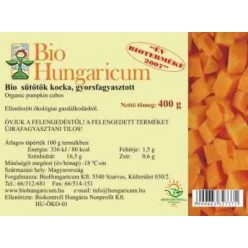 Sütőtök kocka, fagyasztott, bio, BioHungaricum (400g)