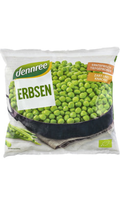 Zöldborsó, fagyasztott, bio, Dennree (450g)