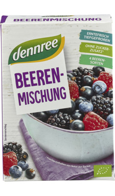 Bogyós gyümölcskeverék, fagyasztott, bio, Dennree (300g)