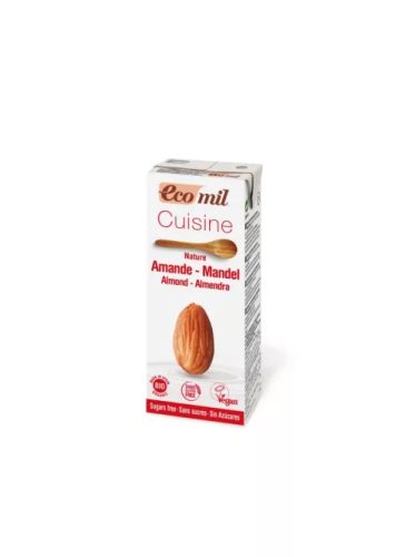 Mandula főzőtejszín, cukormentes, bio, Ecomil (200ml)