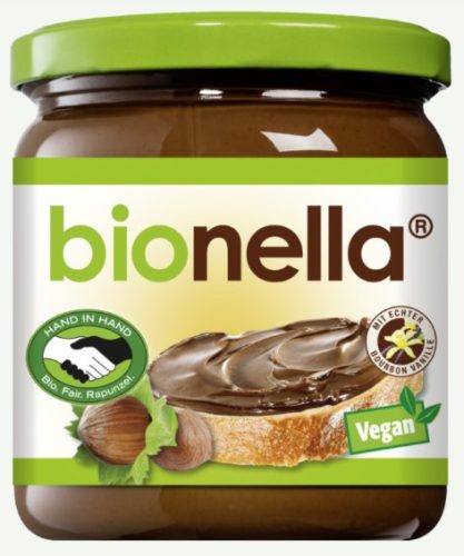 Bionella mogyorós nugátkrém, bio, Rapunzel (250g)
