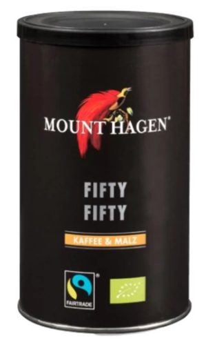 Instant kávé, fele-fele, Fair Trade, bio, Mount Hagen (100g) (babkávé malátával)