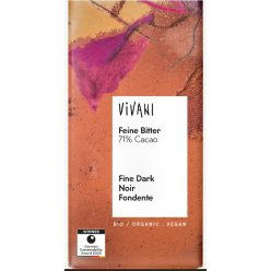   Keserű csokoládé 100% kakaótartalommal, bio, Vivani (80 g)