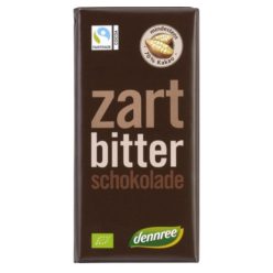   Keserű csokoládé, min. 70% kakaótartalommal, bio, Dennree (100g)
