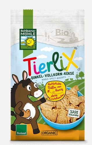 Tierlies - tönköly gyerek keksz, bio, Bohlsener Mühle (150g)