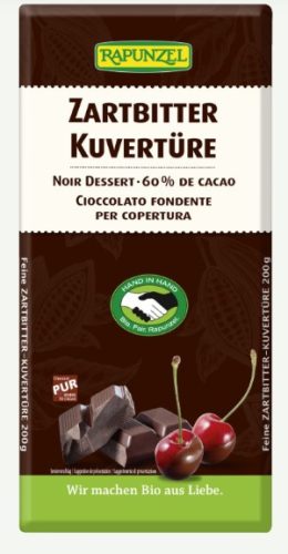 Tortabevonó étcsokoládéból, bio, Rapunzel (200 g)