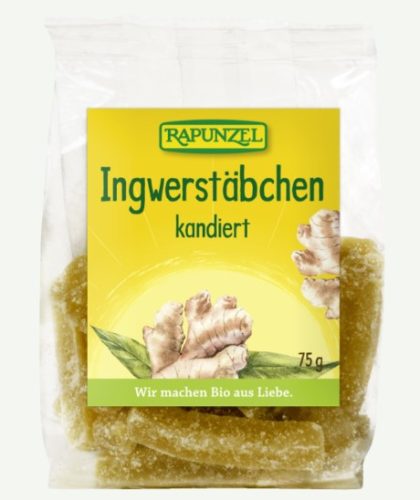 Kandírozott gyömbércsíkok, bio, Rapunzel (75g)