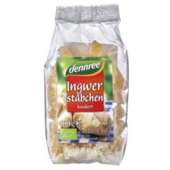 Kandírozott gyömbércsíkok, bio, Dennree (100g)