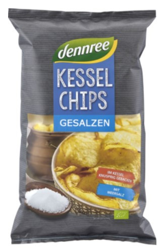 Burgonyachips, sós, bio, Dennree (125g)