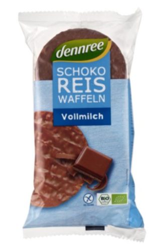 Rizsszelet, tejcsokis, bio, Dennree (100g)