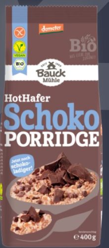 Meleg zabpehely (Hot hafer) csokoládé darabokkal, gluténmentes, Demeter, Bauck Hof (400g)