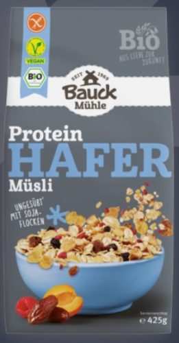 Protein zabmüzli, fehérjedús, bio, Bauck Hof (425g)